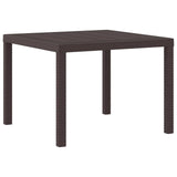 Garden Table Brown 100 x 100 x 73 cm Poly Rattan 871681