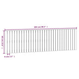 Wall Headboard White 204x3x60 cm Solid Wood Pine 824829