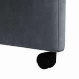 Dining Chairs with Wheels 2 pcs Dark grey 58 x 65 x 98 cm 42017876