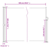 ZNTS Retractable Side Awning Terracotta 180x500 cm 4004453