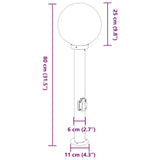 Bollard Light with Outlet 80 cm Black IP44 4006119