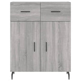 Highboard Grey Sonoma 69.5x34x180 cm Engineered Wood 3198551