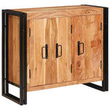 Sideboard with Doors Brown Solid Acacia Wood and Metal 4104749