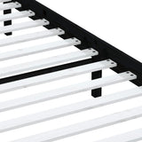 3100613 Bed Frame without Mattress Black Solid Wood 200x200 cm