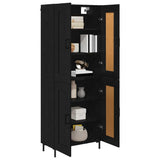 Highboard 2 pcs Black Oak Engineered Wood 3416138
