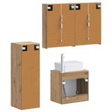 Bathroom Furniture Set 4 pcs Artisan Oak 3407454