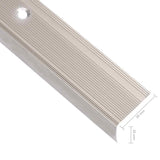 Stair Nosings in L-shape 15 pcs Aluminium 100 cm Champagne 146772