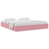 Storage Bed with Mattress with Storage Pink 180 x 200 cm Velvet 3370117