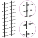 Wall-mounted Wine Racks for 20 Bottles 2 pcs Black Metal 289567