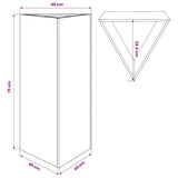 Garden Planter Anthracite Triangular 40x34.5x75 cm Steel 851161