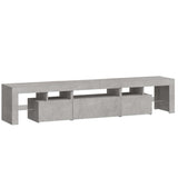 TV Cabinet with LED Lights Concrete Grey 200x36.5x40 cm 3152813