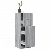 Apothecary Cabinet Grey Sonoma 40x41x118 cm Engineered Wood 855201