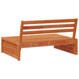 Garden Middle Sofa Solid Pine Wood Wax Brown 120 x 95 x 69 cm 865621