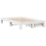 Bed Frame without Mattress White 120x190 cm Small Double Solid Wood Pine 3309018