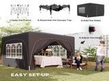 3 x 3m Pop-Up Gazebo Shelter, with Accessories - Black T3398P318693