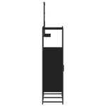 ZNTS 3 Piece Bathroom Cabinet Set Black Engineered Wood 3214349