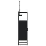 ZNTS 3 Piece Bathroom Cabinet Set Black Engineered Wood 3214349