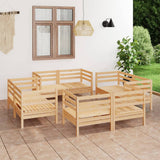 8 Piece Garden Lounge Set Solid Pinewood 3082427