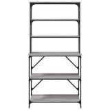 Baker's Rack 6-Tier Grey Sonoma 90x40x180 cm Engineered Wood 834223