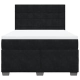 Box Spring Bed with Mattress Black 140x190 cm Velvet 3290908