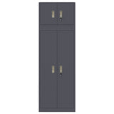 Storage Cabinet 2 pcs Anthracite 60 x 40 x 180 cm Steel 3438701