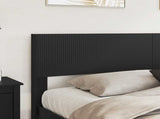 Bed Frame with Storage and Headboard Black 180 x 200 cm 3414180