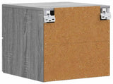 Wall-Mounted Bedside Cabinet 2 pcs Grey Sonoma 898818
