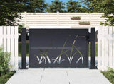 Garden Gate Anthracite 100x100 cm Steel Grass Design 153167