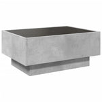 ZNTS Coffee Table with LED Concrete Grey 70x50x30 cm Engineered Wood 847514