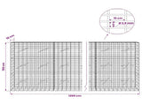 Gabion with 3.5 mm Wire and 5x10 cm Mesh 1200x10x150 cm 3462570