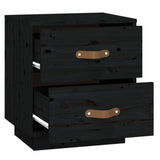 Bedside Cabinets 2 pcs Black 40x34x45 cm Solid Wood Pine 818334