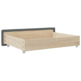 Bed Storage Drawers 2 pcs Dark Grey Engineered Wood and Fabric 833927