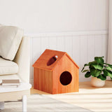 Cat House Wax Brown 41x50x50 cm Solid Wood Pine 859297