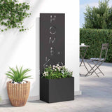 Garden Privacy Screen Black 50 x 150 cm Cold-rolled steel 876490