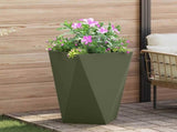 Planter 2 pcs Olive Green 50 x 50 x 75 cm Steel 883801