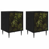 Bedside Cabinet ELBURG 2 pcs Black Oak 36 x 33 x 51 cm 8007238