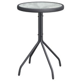 Garden Bistro Set 3 pcs Grey Steel 42003979