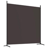 4-Panel Room Divider Brown 698x180 cm Fabric 350283
