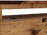 TV Cabinet with LED Lights Old Wood 75x35x40 cm Engineered Wood 856315