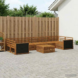 Outdoor Sofa Set 8 pcs Natural Solid Acacia Wood 3383132
