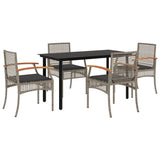 Garden Dining Set Grey PE rattan Medium UV-resistant materials 3213619