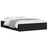 Bed Frame with Drawers without Mattress Black 150x200 cm King Size 3207267