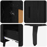Highboard Black Oak 69.5 x 31 x 115 cm Engineered Wood 882579