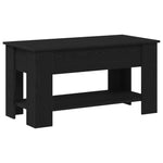 ZNTS Black Oak Coffee Table - 101x49x52 cm Made from Engineered Wood 862764