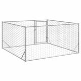 Outdoor Dog Kennel with Door 2x2x1 m Galvanised Steel 4105411
