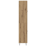 Highboard 2 pcs Artisan Oak Engineered Wood and Glass 3415852