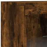 Sideboard with LED Lights Smoked Oak 162x37x100 cm 3209174