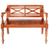 Batavia Bench 98 cm Solid Mahogany Wood Dark Brown 246968