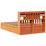 Bed Frame without Mattress Wax Brown 140x200 cm Solid Wood Pine 3323496
