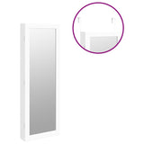 Mirror Jewellery Cabinet with LED Lights Wall Mounted White 353235